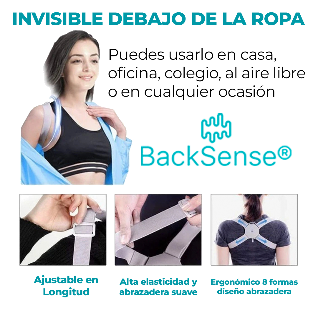 Corrector de Postura con Sensor BackSense®